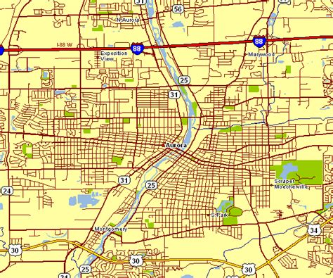 city of aurora street map.